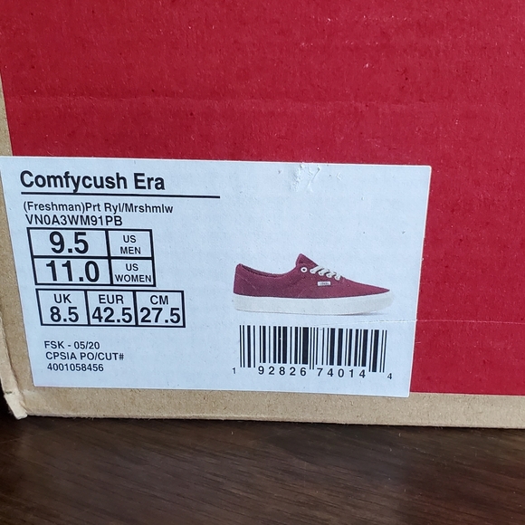 Vans Comfycush Era Port Royal/Marshmallow Men Size 9.5, Women Size 11 - Picture 10 of 10